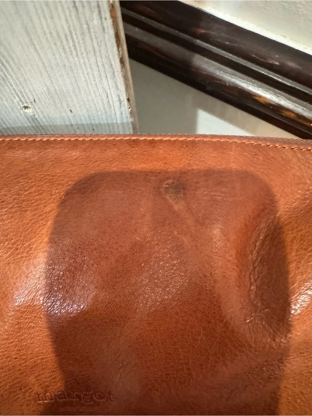 Margot New York Leather Hobo Tote Bag Double Zipper